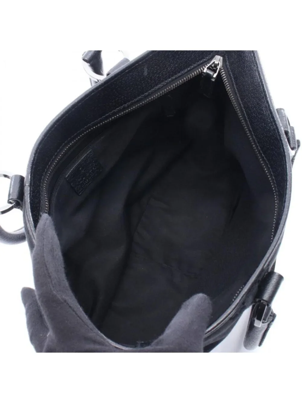 Gucci Handbag GG Canvas Black Tote - Picture 3 of 11